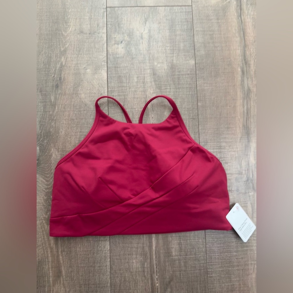 Lululemon Flow Y Wrap-Front High-Neck Bra Size 10